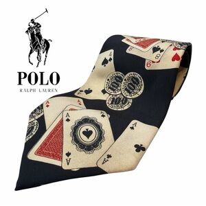 Polo Ralph Lauren VINTAGE 90’s Black Silk Novelty Tie